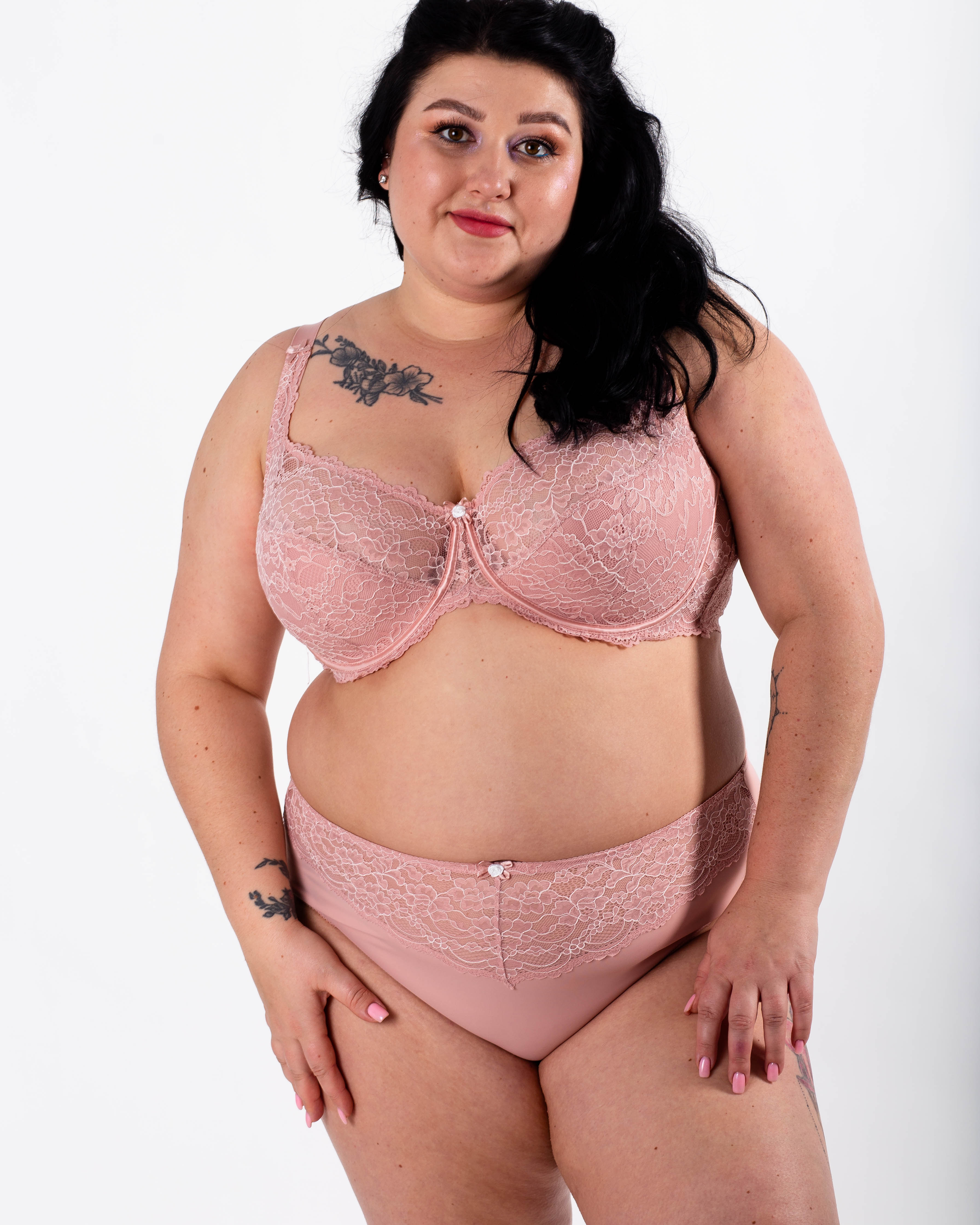 Трусики жіночі мікрофібра з мереживом Lanny 55676 пудра 4278-5